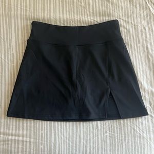 high waisted black skort